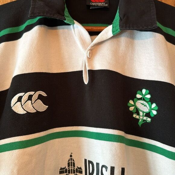 CANTERBURY OF NEW ZEALAND Vintage Irish Permanent Rugby Shirt - Picture 9 of 10